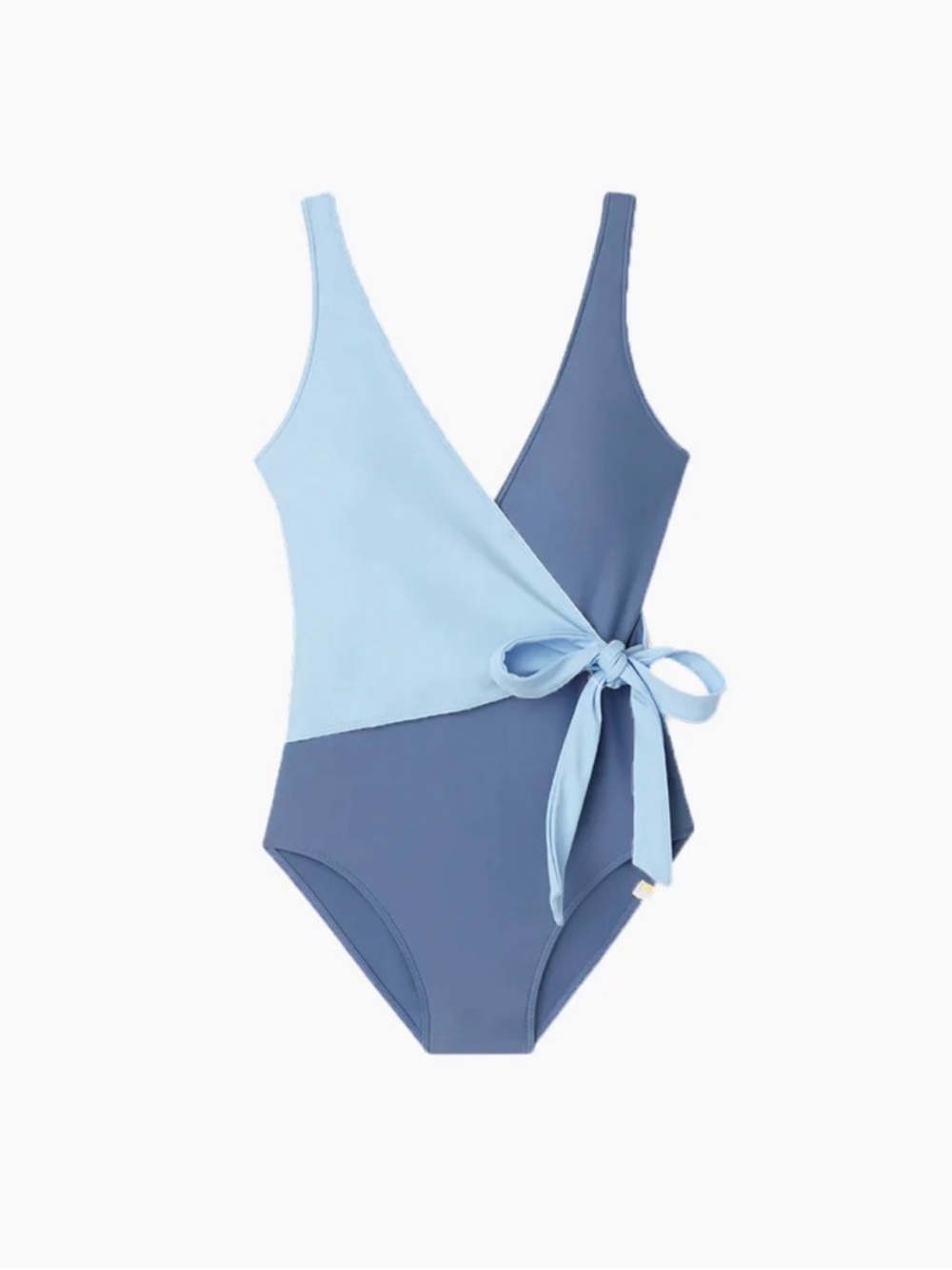summersalt Perfect Wrap Two-Tone One-Piece Swimsuit